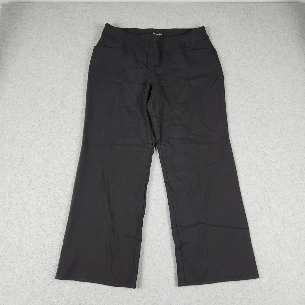George Dress Pants Womens L Petite Black Career Stretch High Waisted Pull On